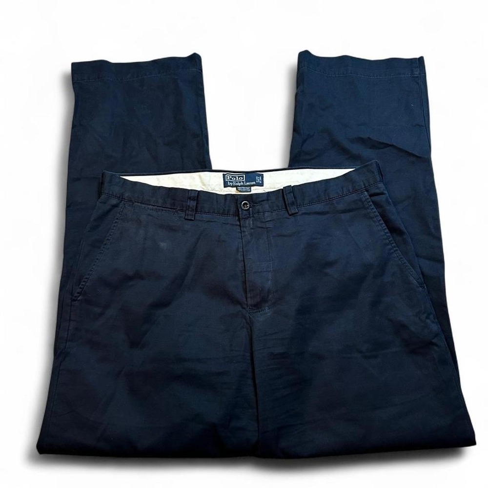 Vintage Polo Ralph Lauren Preston Pants Navy blue cotton chino pants 34x32